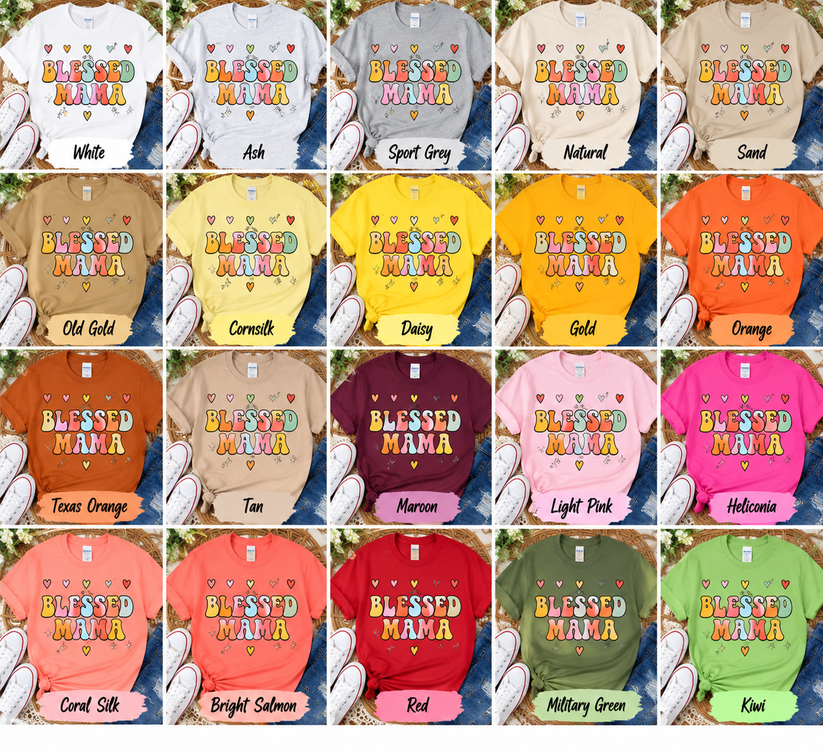 Blessed Mama Shirt, Colorful Mama Shirt, Christian Mom Shirt, Blessed Mom Tee, Mother’s Day Gift, Cute Mama T Shirt