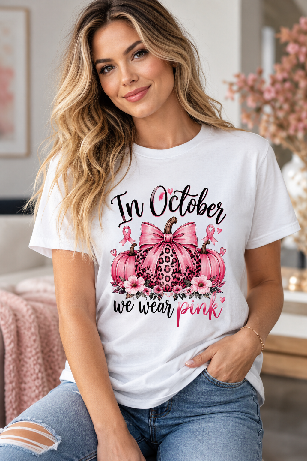 In October We Wear Pink T-Shirt