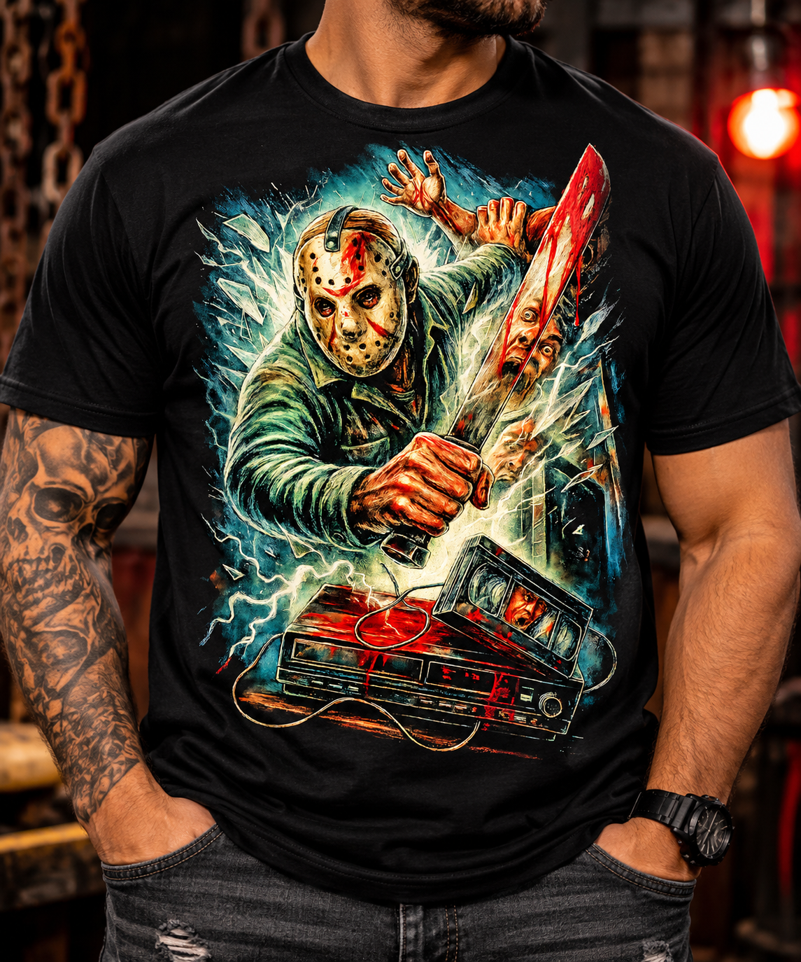 Horror Slasher T-Shirt | Retro VHS Horror Movie Tee | 80s Horror Shirt