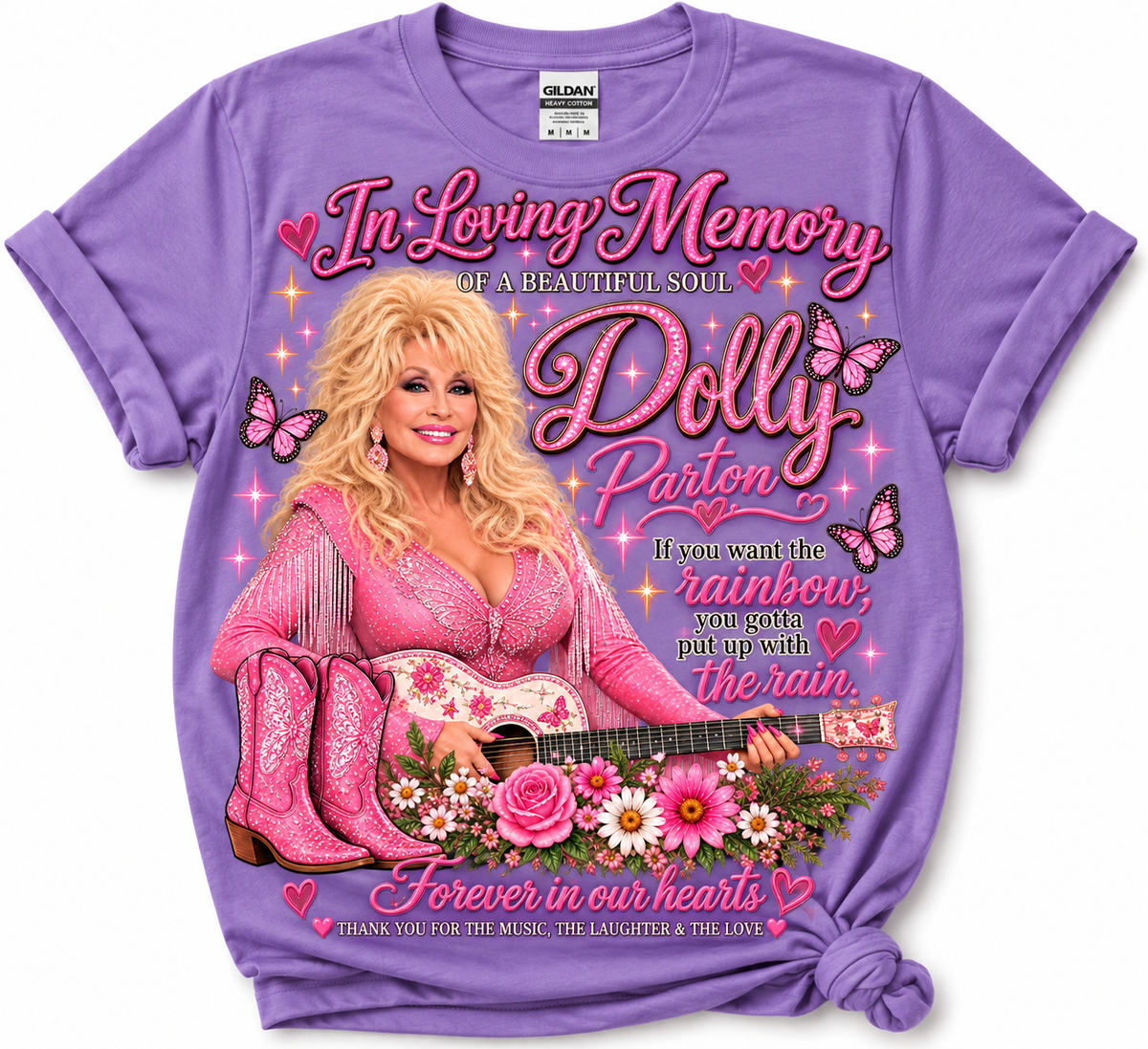In Loving Memory Dolly Parton Shirt | Country Music Tribute T-Shirt | Lavender Memorial Tee | Country Fan Gift