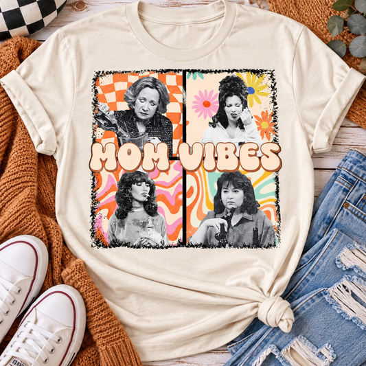 Mom Vibes T Shirt, Retro Mom Shirt, Funny Mom Gift, Vintage Graphic Tee, Groovy Mom Shirt, 70s Inspired Shirt, Mother's Day Gift