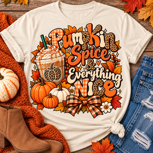Pumpkin Spice T-Shirt, Fall Graphic Tee, Autumn Coffee Shirt, Pumpkin Shirt, Retro Fall Shirt