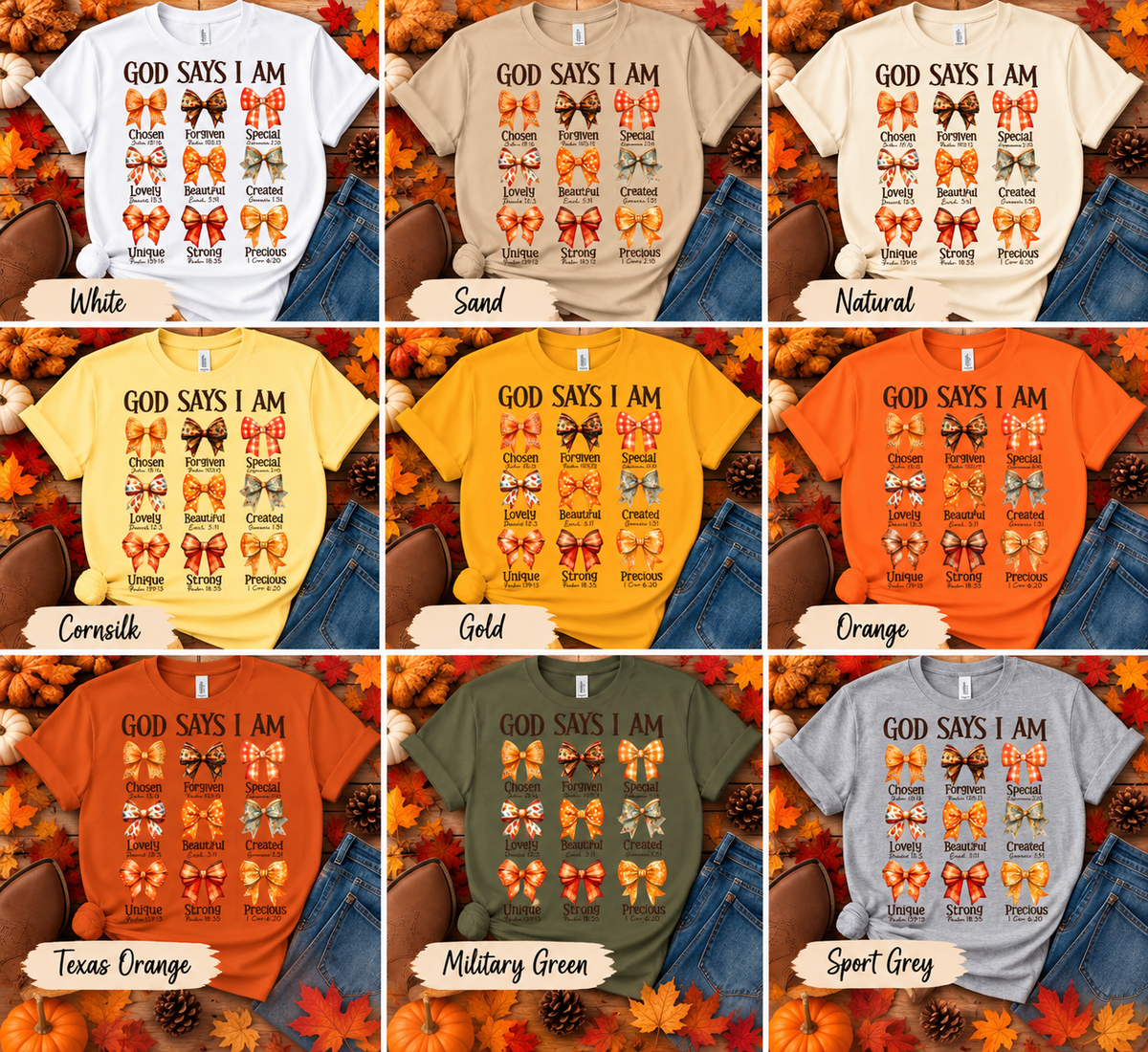 God Says I Am Shirt | Christian Bow T-Shirt | Faith Based Shirt | Inspirational Christian Tee
