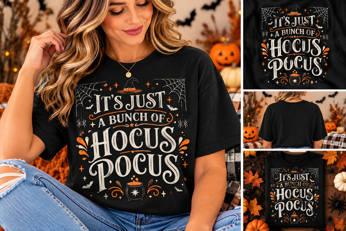 It’s Just a Bunch of Hocus Pocus T-Shirt | Halloween Graphic Tee
