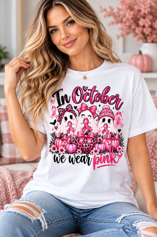 In October We Wear Pink Ghost T-Shirt