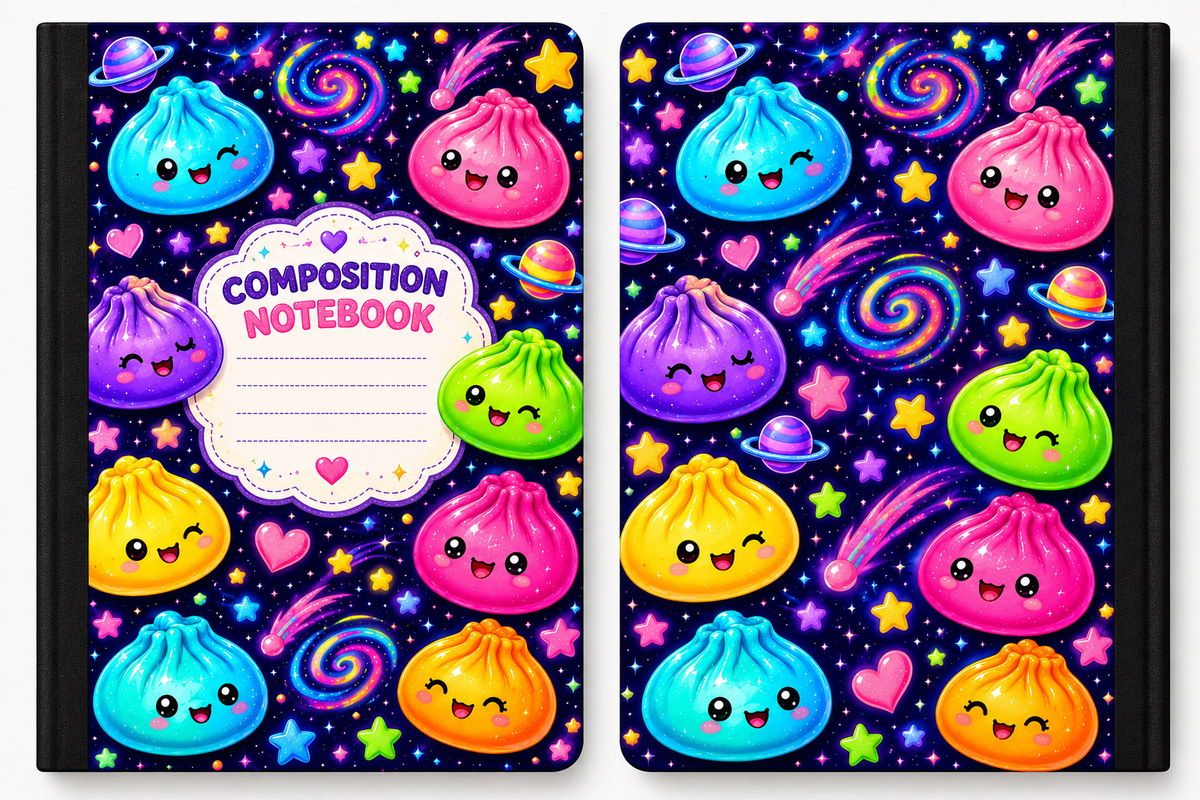 Cute Space Dumplings & Colorful Stars